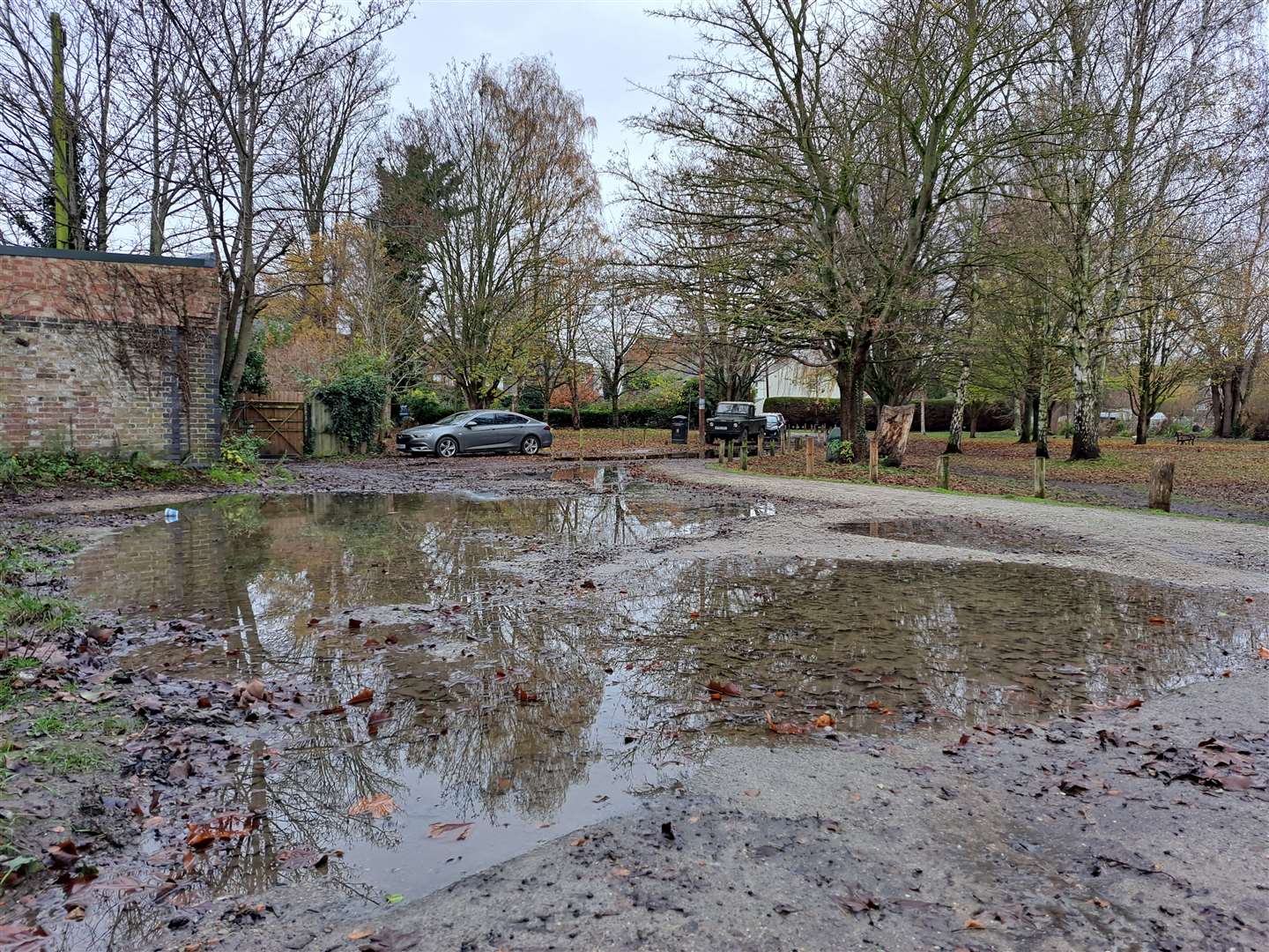 The alternative route to the path through the Home Bargains site is extremely muddy