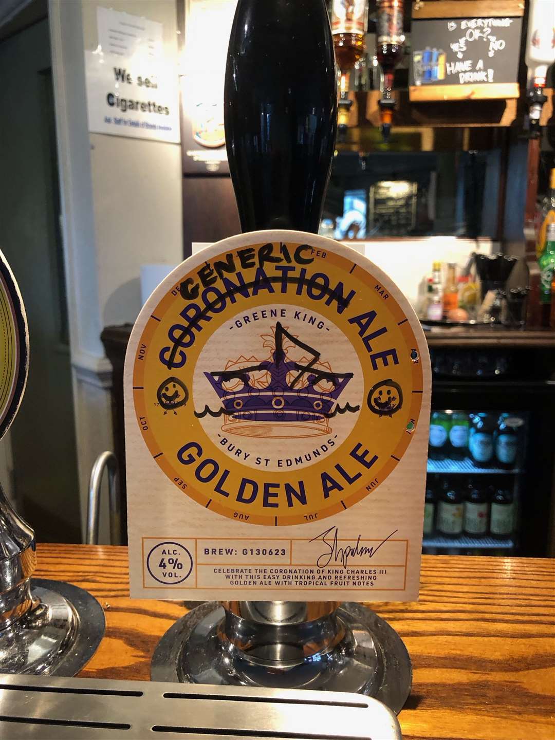 ‘Generic’ ale on tap at the anti-establishment event (Sir Isaac Newton/PA)