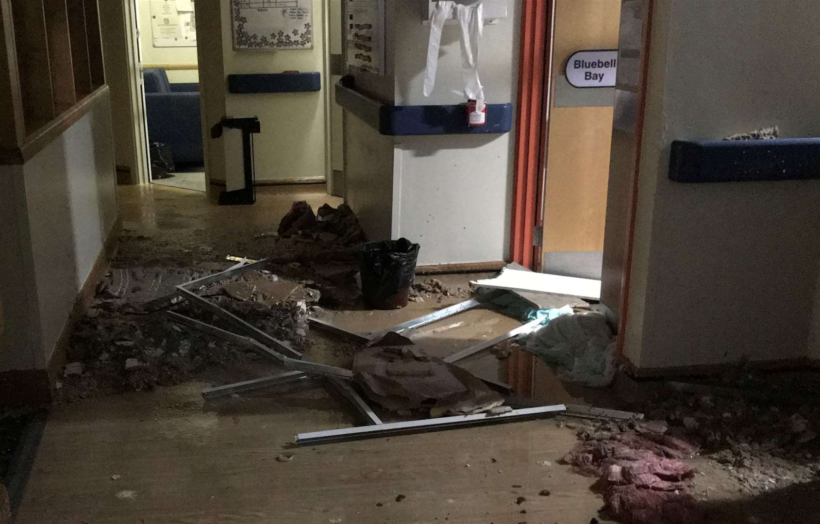 Damage at Tonbridge Cottage Hospital after a burst water pipe forced the hospital to close