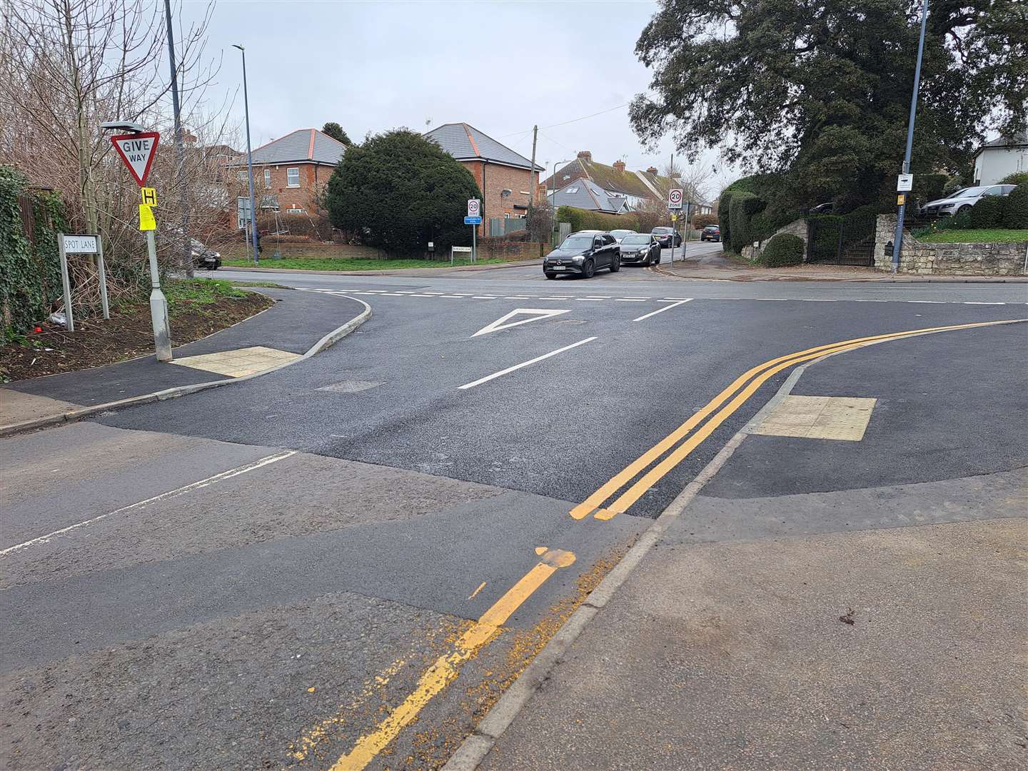 The improved junction at Spot Lane with the A20 Ashford Road (62623567)