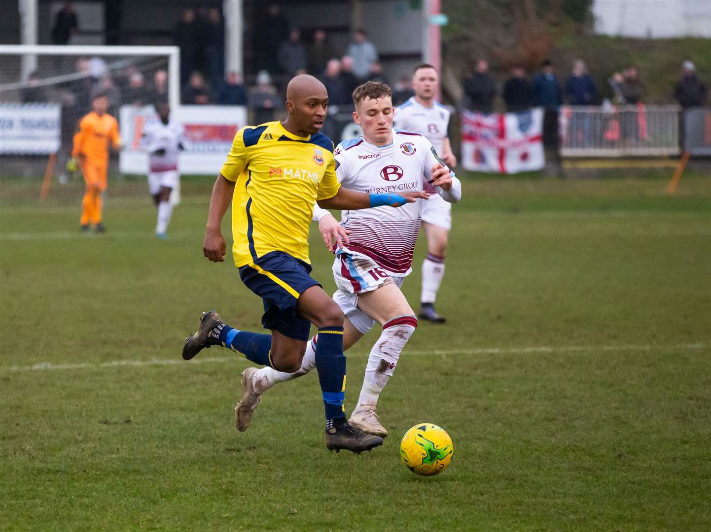 John Ufuah gets into his stride for Whitstable Town Picture: Les Biggs
