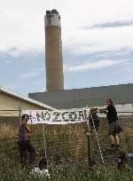 Protesters unsucccessfully tried to gain access to the power station in August