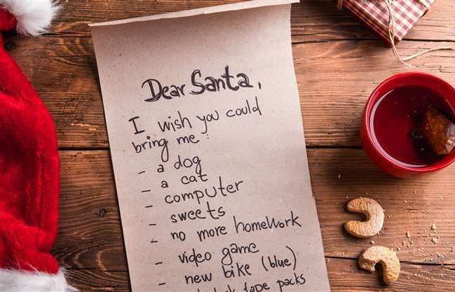 Our columnist says Santa is encouraged to bring the more basic presents to her house. Image: iStock.