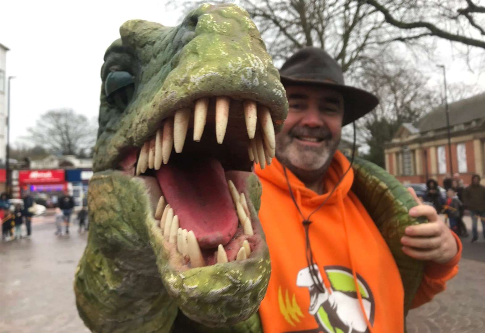 Dinosaurs spotted in Brewery Square, Dartford