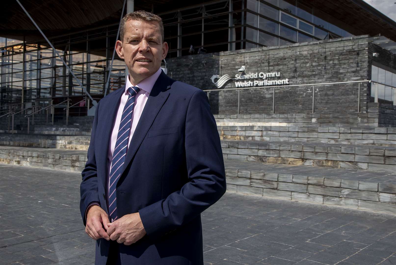 Leader of Plaid Cymru Rhun ap Iorwerth outside the Senedd (Geoff Caddick/PA)