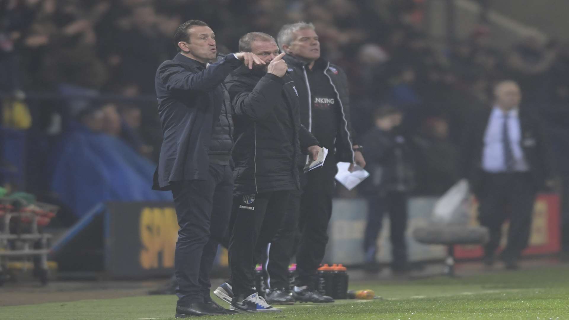 Justin Edinburgh giving instructions from the sidelines Picture: Barry Goodwin