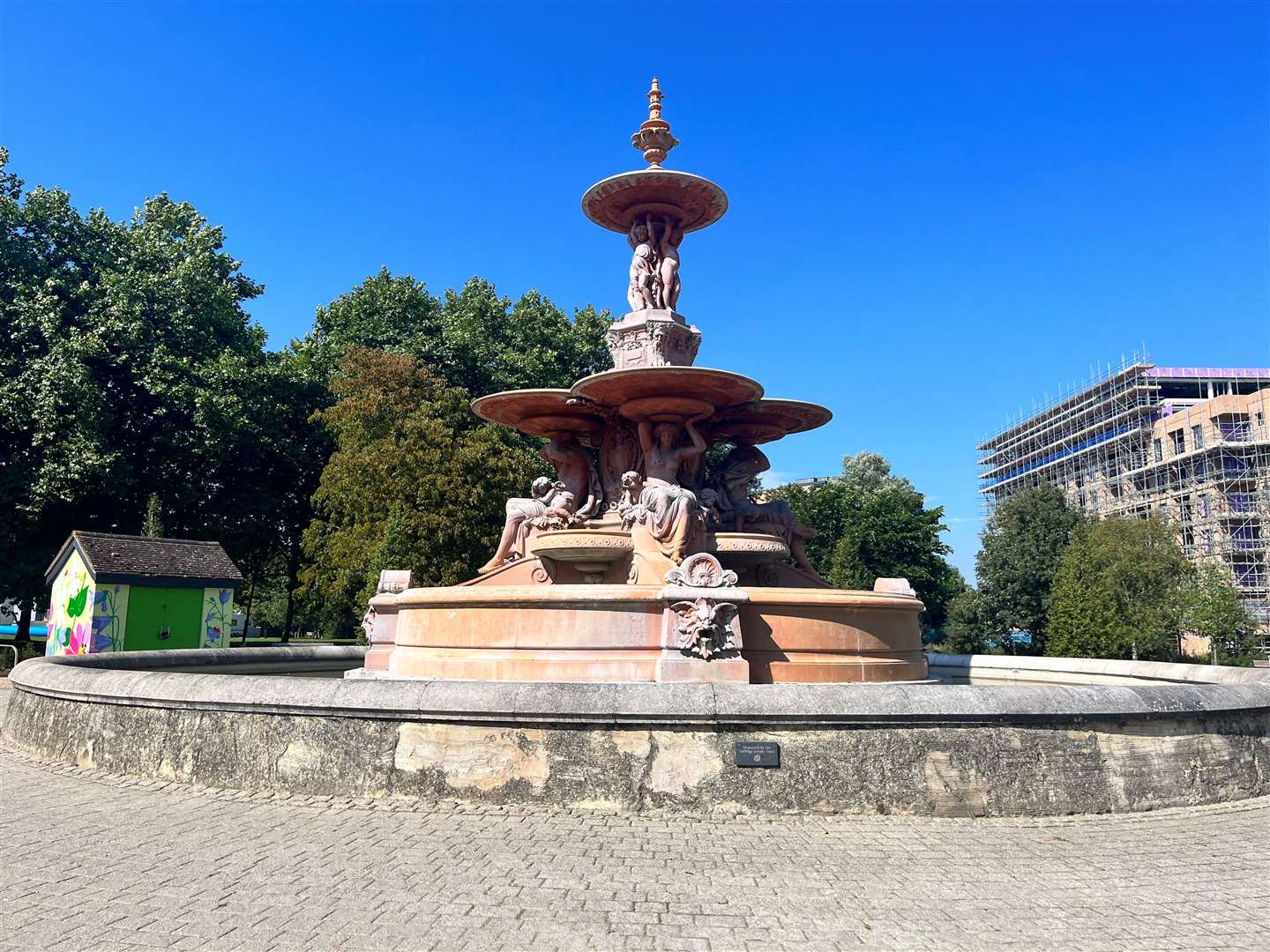 The historic fountain has also had a bit of TLC