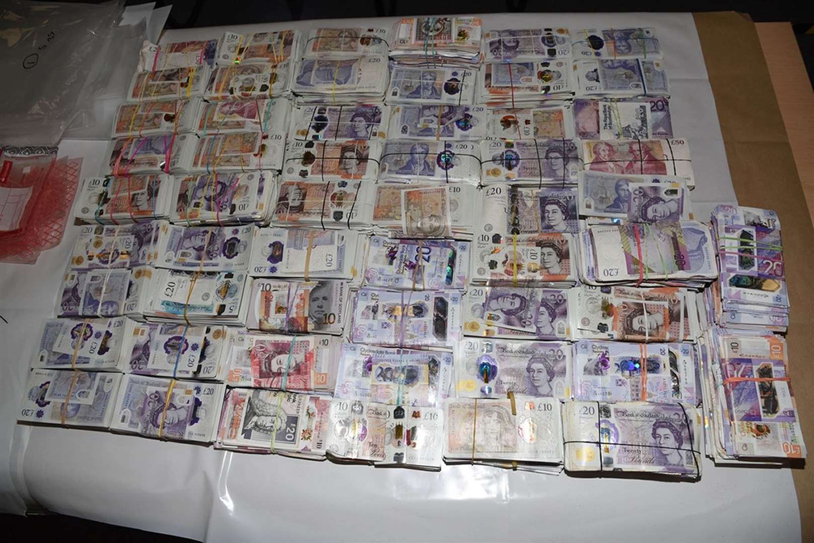 Some of the money found in the possession of Tara Hanlon when she was stopped at Heathrow (NCA)