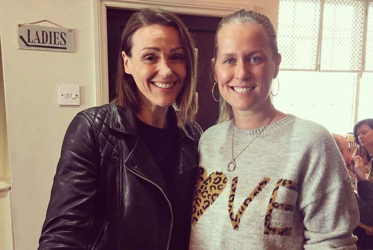 Doctor Foster actress Suranne Jones with Charlotte Janaway, supervisor at 81 Beach Street