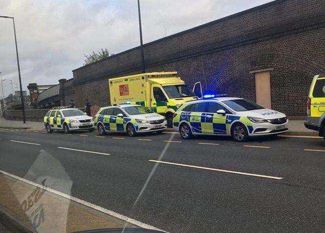 Emergency services at Rochester Bridge