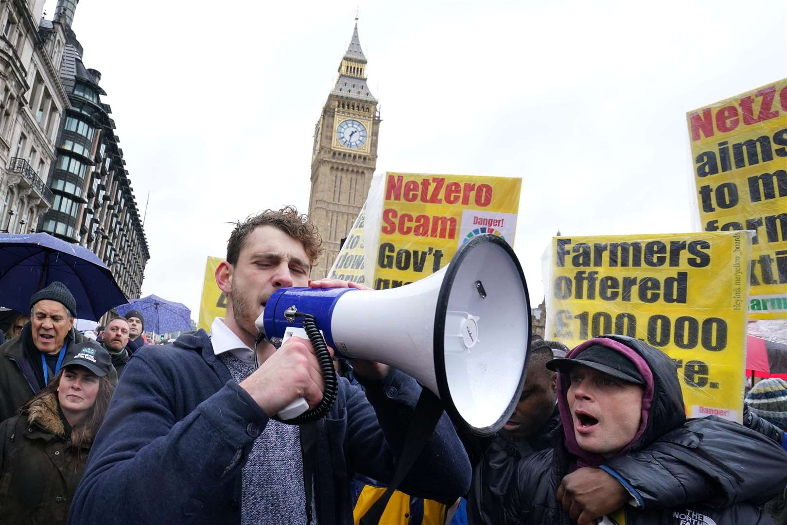 Thousands of farmers marched on Westminster on Tuesday in a protest against the Budget changes (Gareth Fuller/PA)