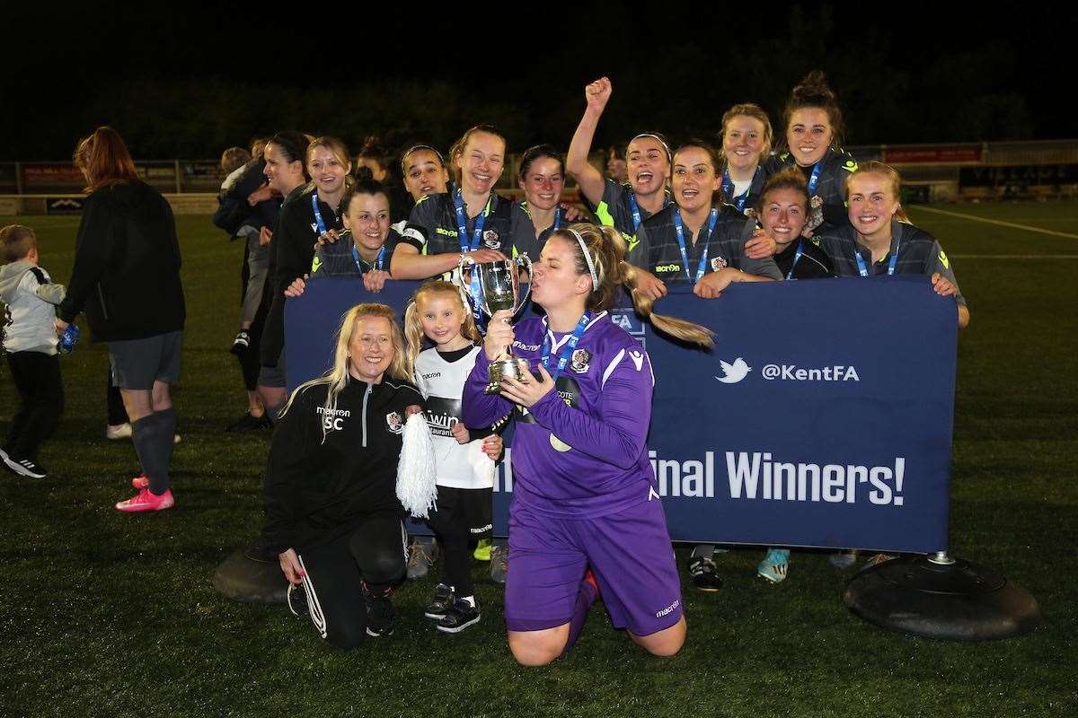 Dartford Women vs Aylesford Ladies in the final of the Kent Women's Cup at Maidstone's Gallagher Stadium Picture: Peter Still / PSP Images (47576541)