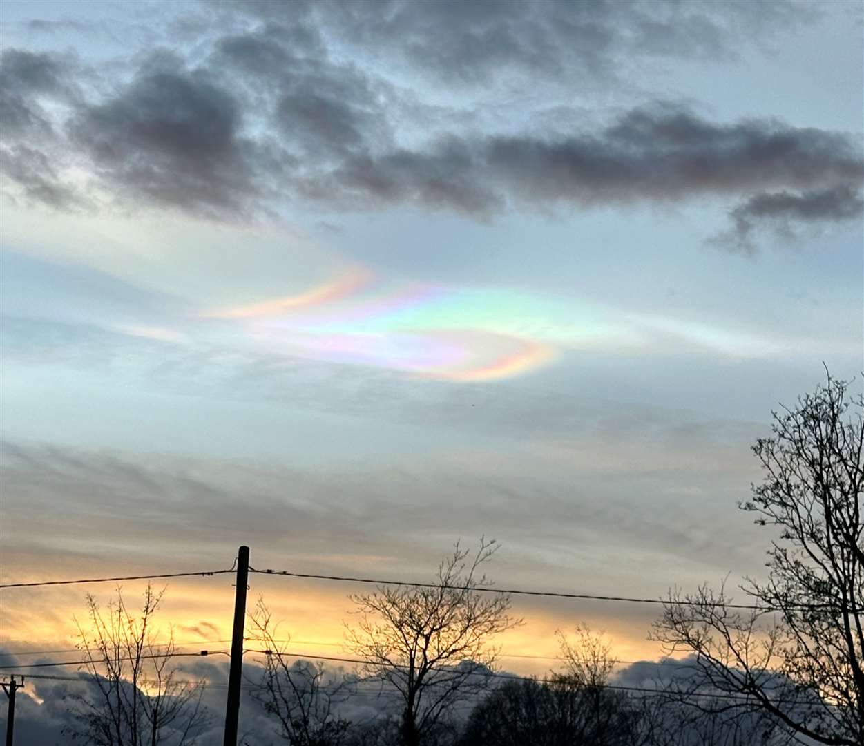 The sky also appeared blue during the course of the evening. Picture: Sarah Sillibourne