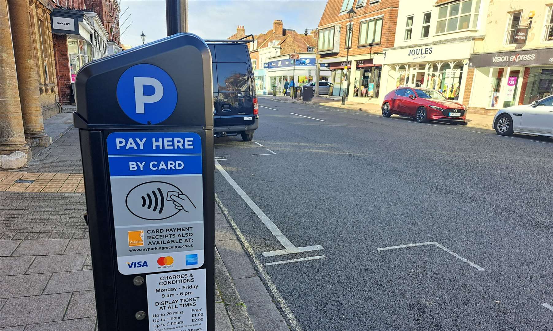 Parking meters on Lymington High Street
