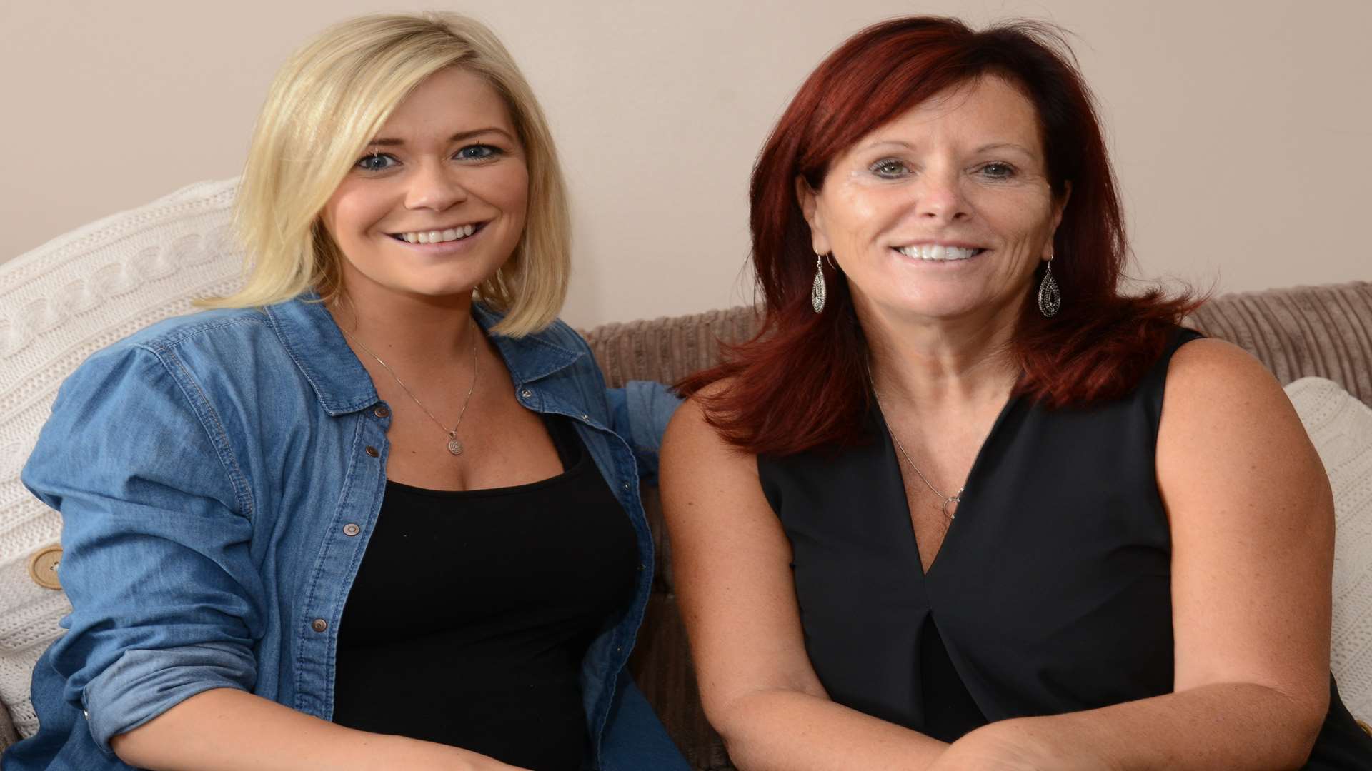 Former Hear'Say singer Suzanne Shaw with midwife Virginia Howes