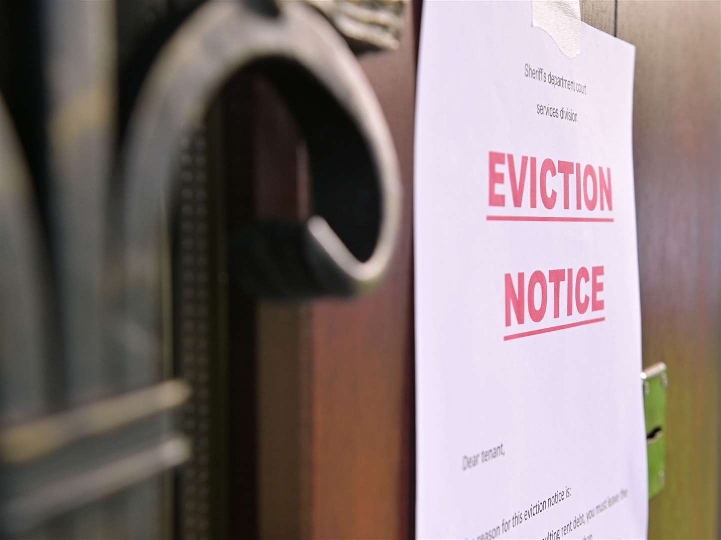 Section 21 eviction notices can leave tenants homeless with little warning. Stock image