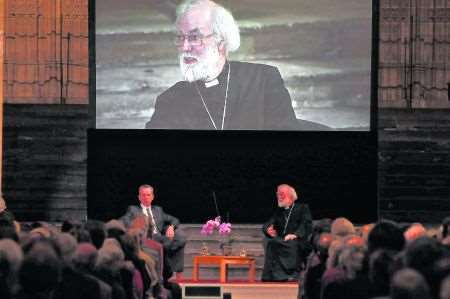 Frank Skinner and the Archbishop of Canterbury Rowan Williams