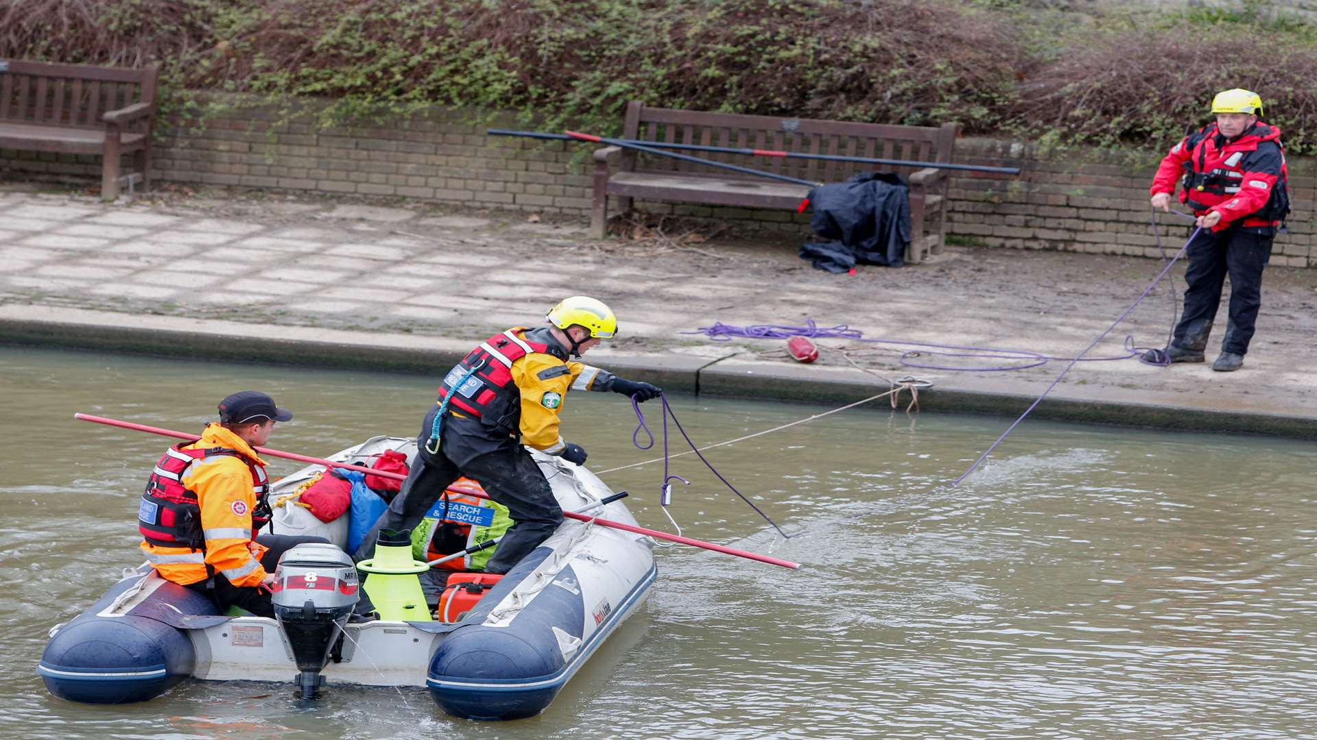 The search and rescue team on the River Medway