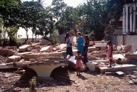 Just one scene of devastation after the tsunami struck in Sri Lanka. Picture: JAN LINCH