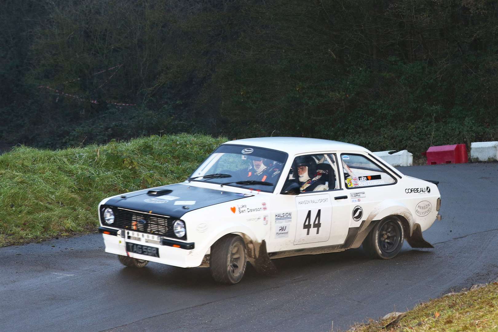 Ben and Luke at the Brands Hatch Stages Rally. Picture: M&H Photography