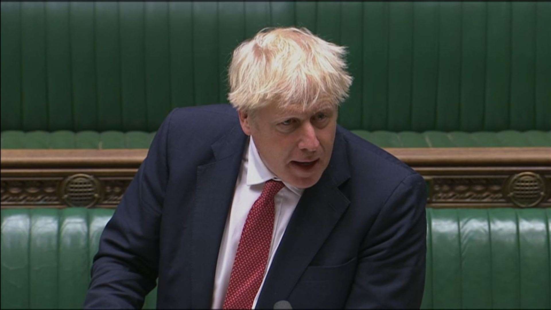 Prime Minister Boris Johnson speaks during Prime Minister’s Questions (House of Commons/PA)