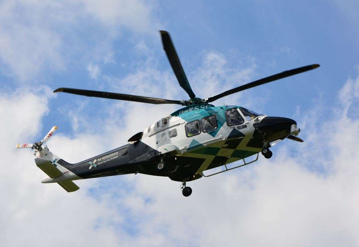 Air ambulance lands and road shut shut after multivehicle crash on