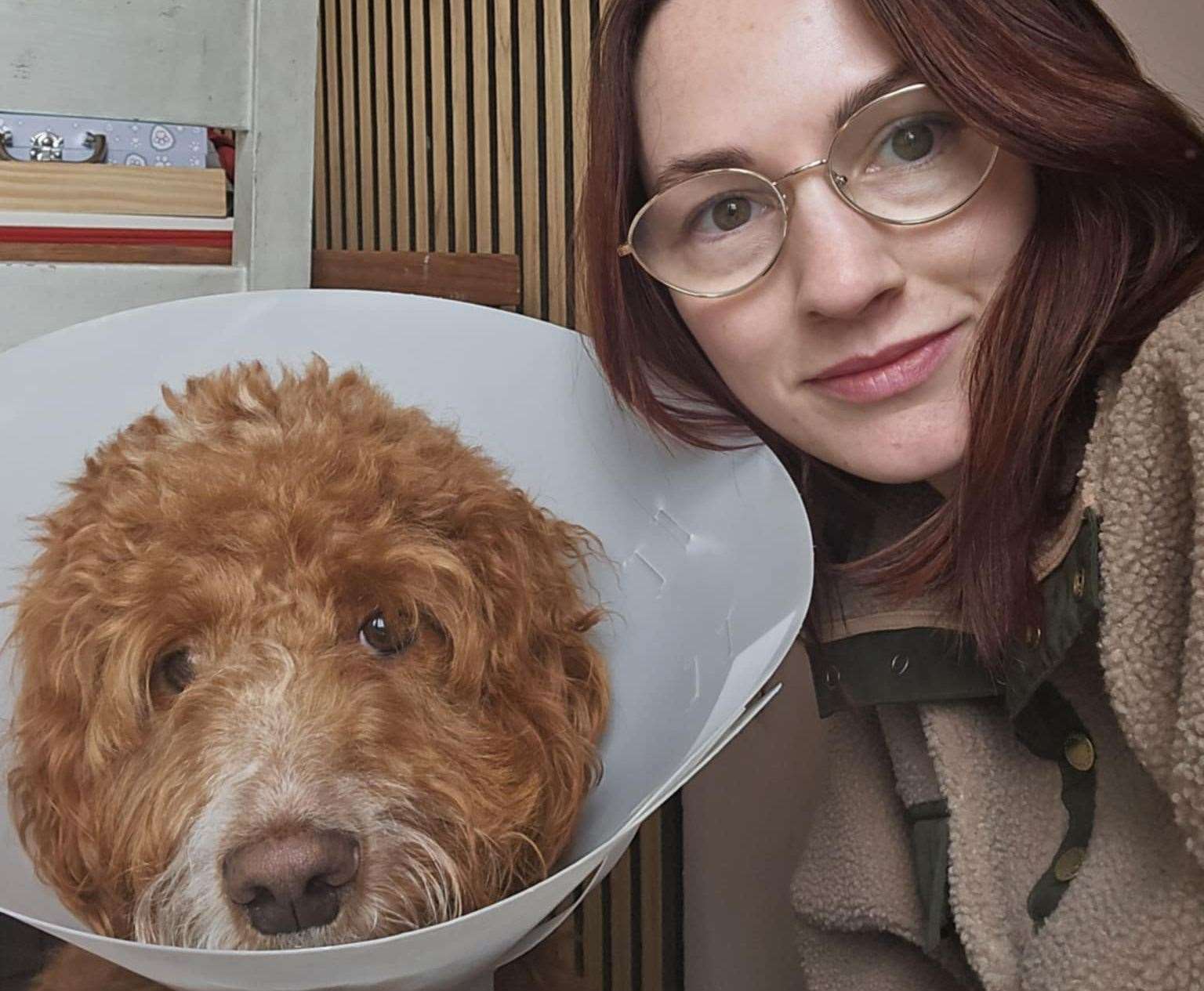 Jess Young, from Margate, and her Labradoodle Maple have been left traumatised after being attacked by a dog