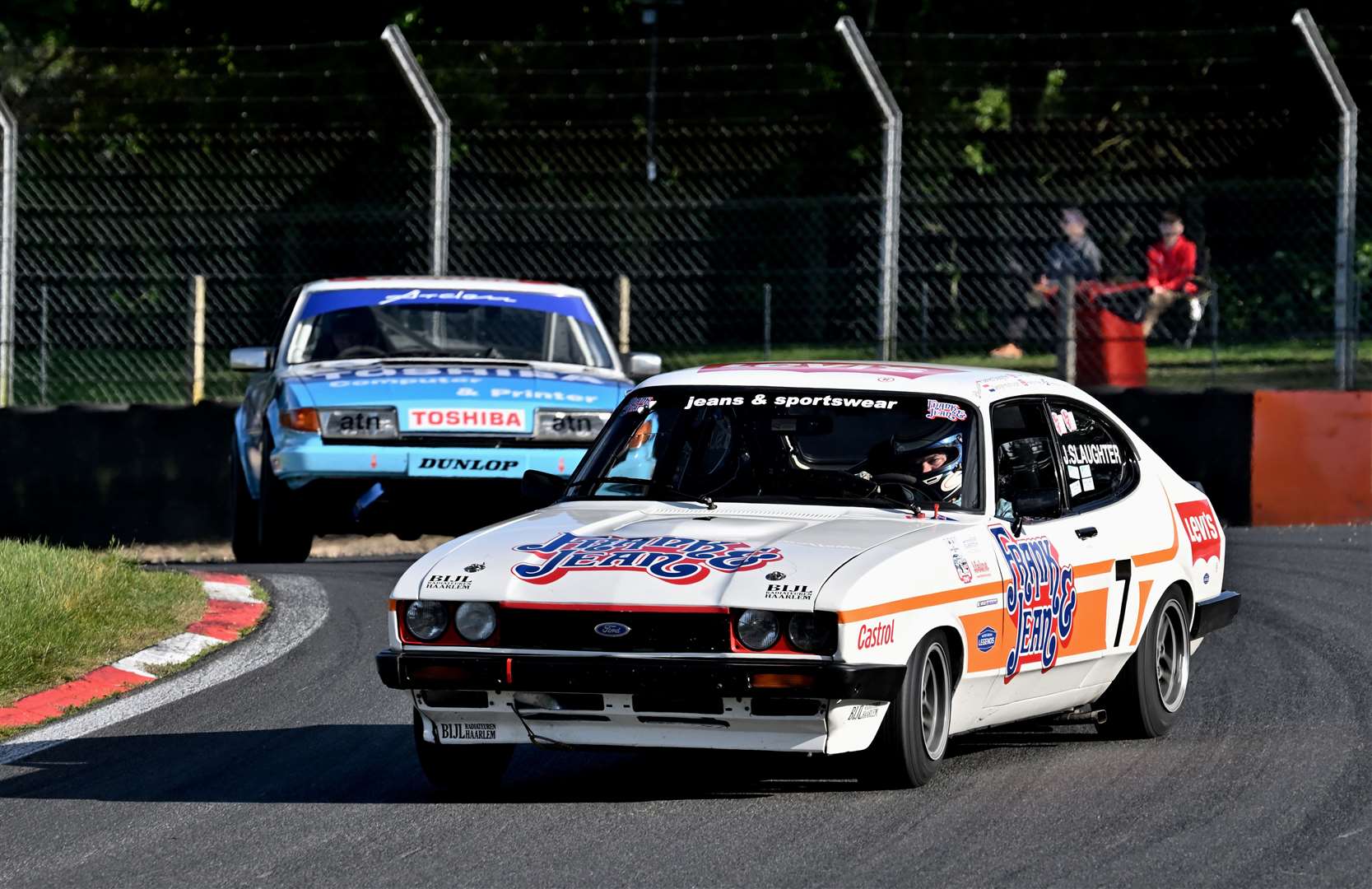 Rally driver James Slaughter, from Maidstone, finished sixth in the Gerry Marshall Trophy Race in his 1978 Ford Capri Mk3. Picture: Simon Hildrew