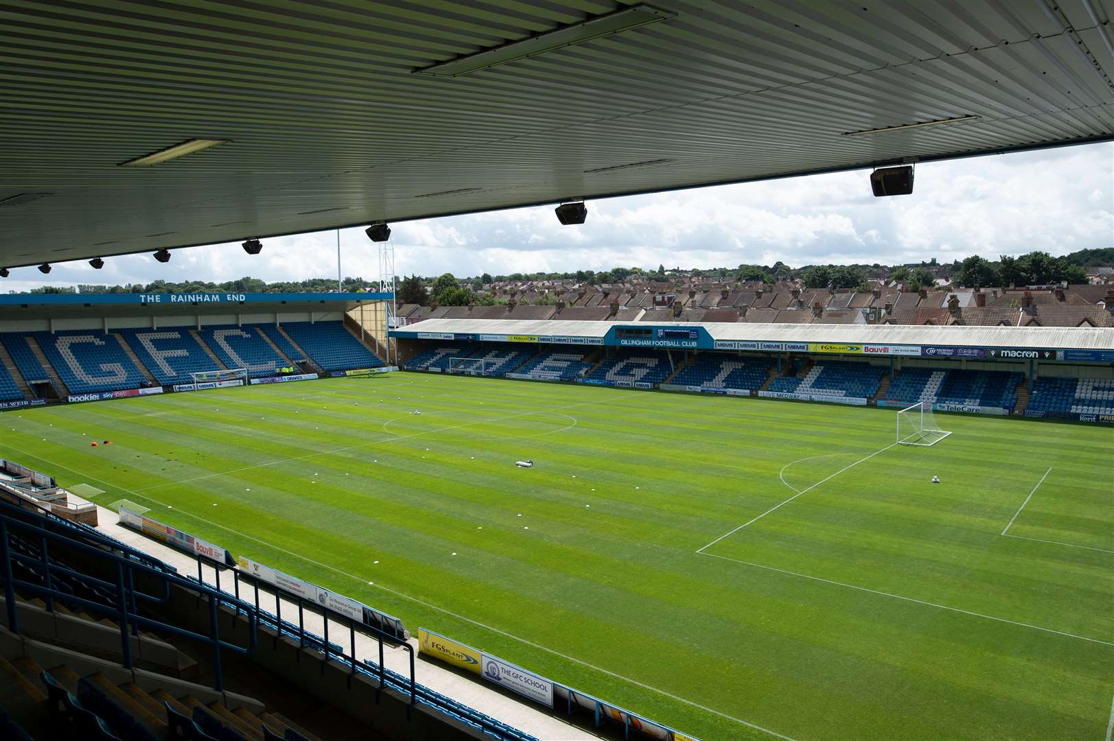 The new Rainham End and Gordon Road Stand at the Priestfield