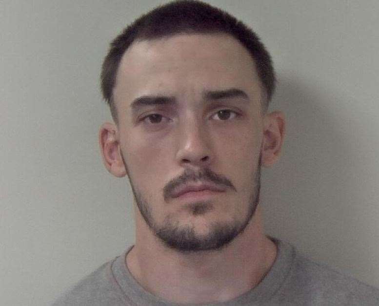 Kieron Deacy was jailed for six years under what is known as an extended sentence for public protection after violently assaulting the mother of his child. Picture: Kent Police