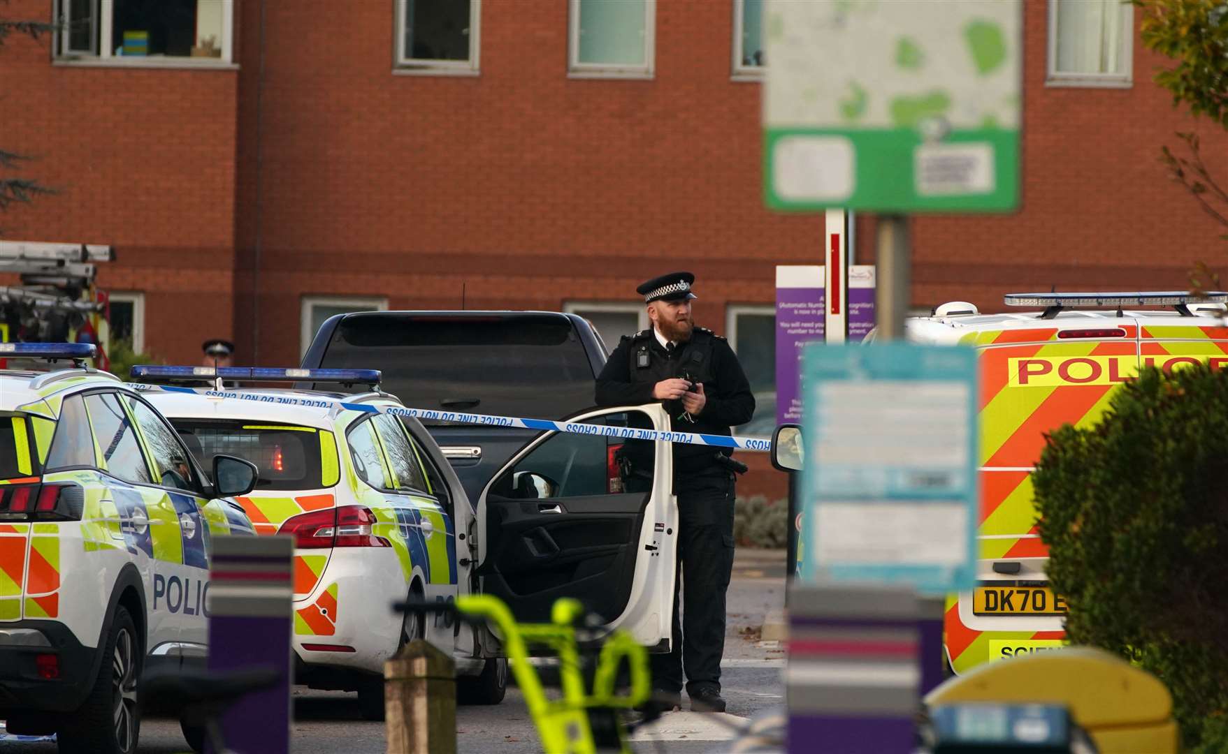 Emergency services outside Liverpool Women’s Hospital (Peter Byrne/PA)