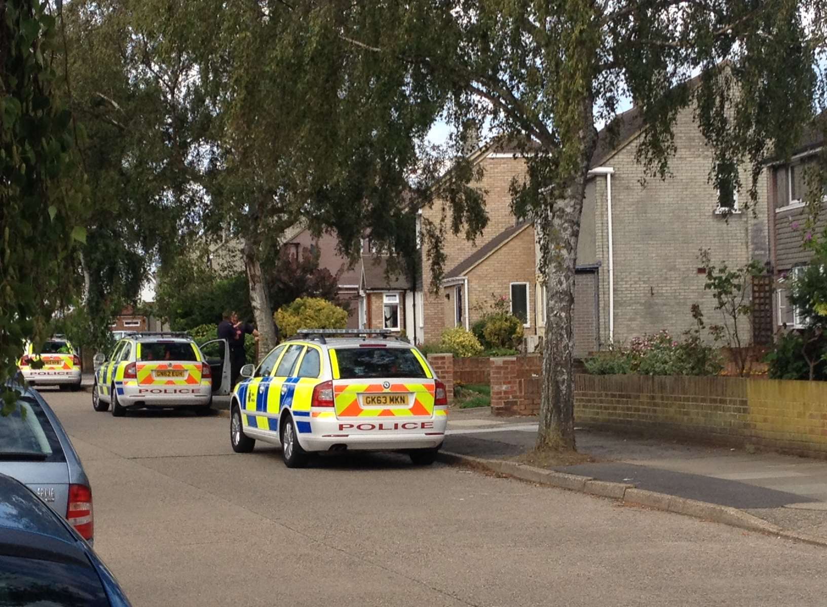 The scene on Sandown Road, Gravesend