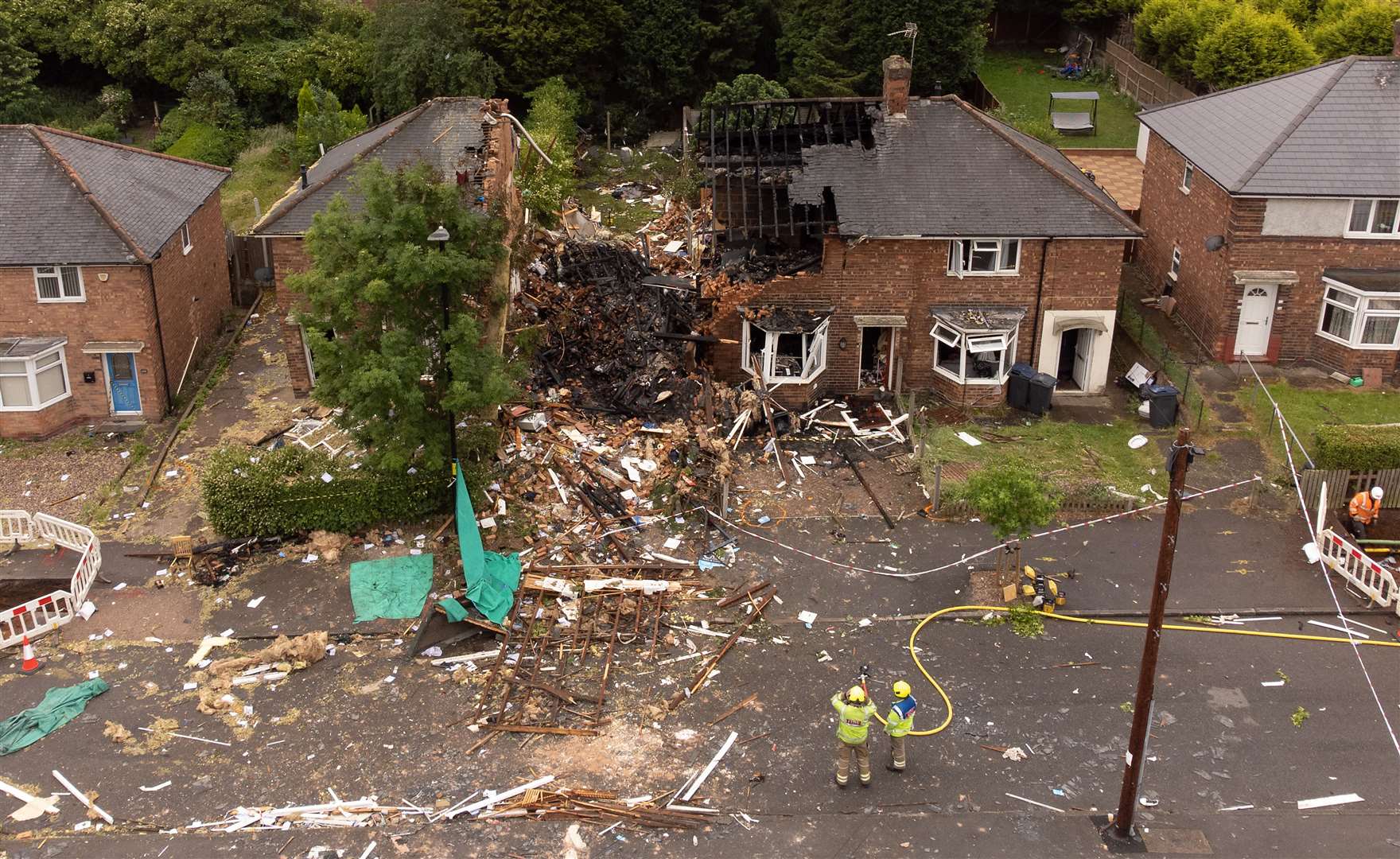 Emergency services at the scene in Dulwich Road (Joe Giddens/PA)