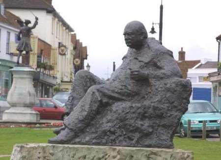 Major Calvocoressi was instrumental in overseeing the installation of the statue of Winston Churchill on the green at Westerham