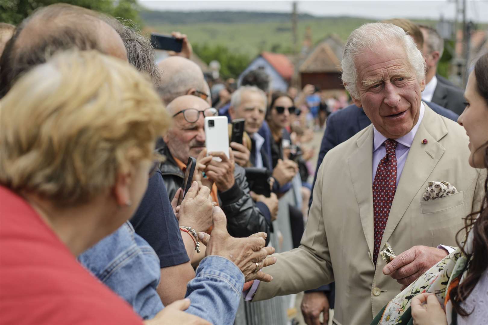 The King travelled to Romania without the Queen (Octav Ganea/PA)