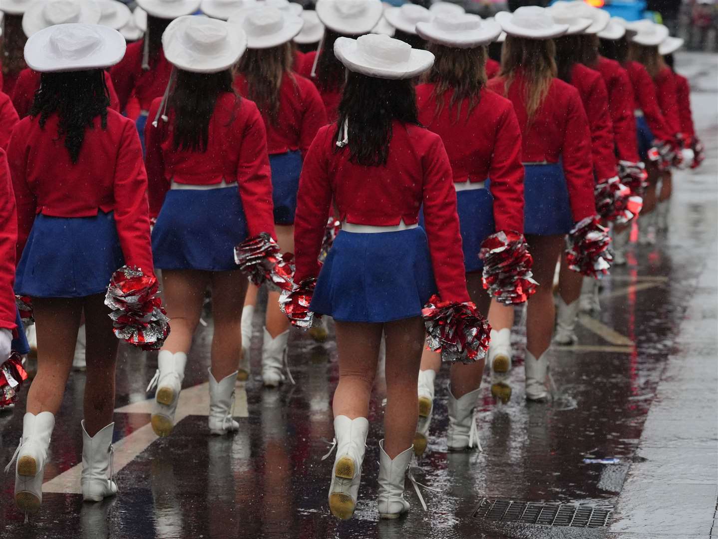 Performers during the New Year’s Day Parade in central London (Jonathan Brady/PA)