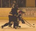 Action from last night's encounter. Picture: BARRY CRAYFORD