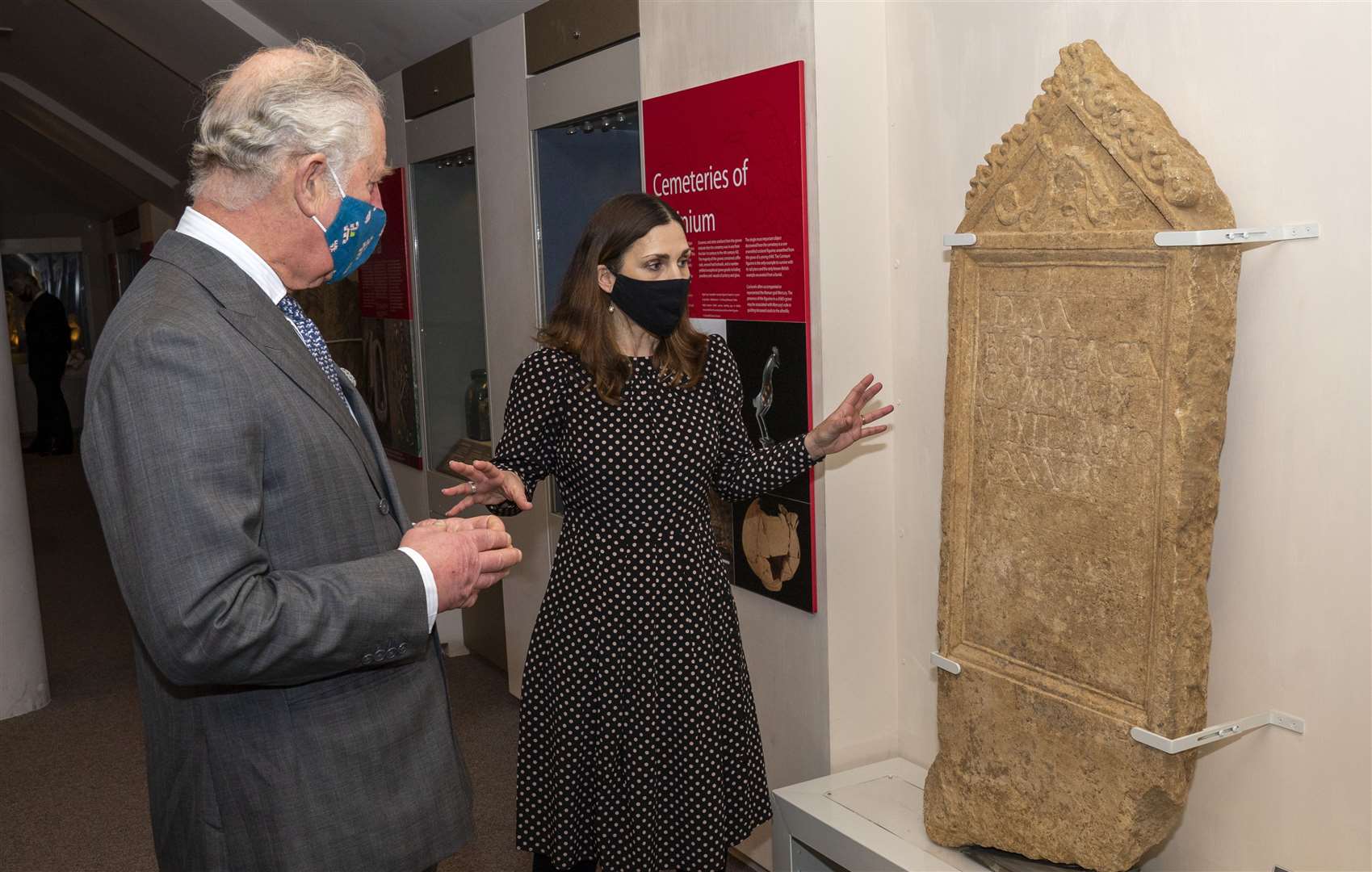 Charles views the tombstone of Bodacacia (Arthur Edwards/The Sun/PA)