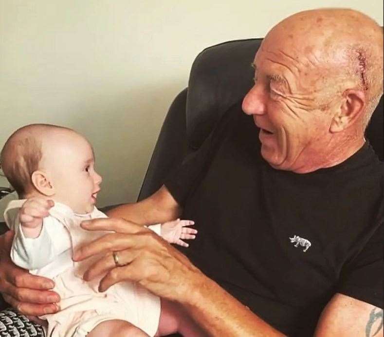 Ella and her grandad Allan Jordan. Picture: James Jordan