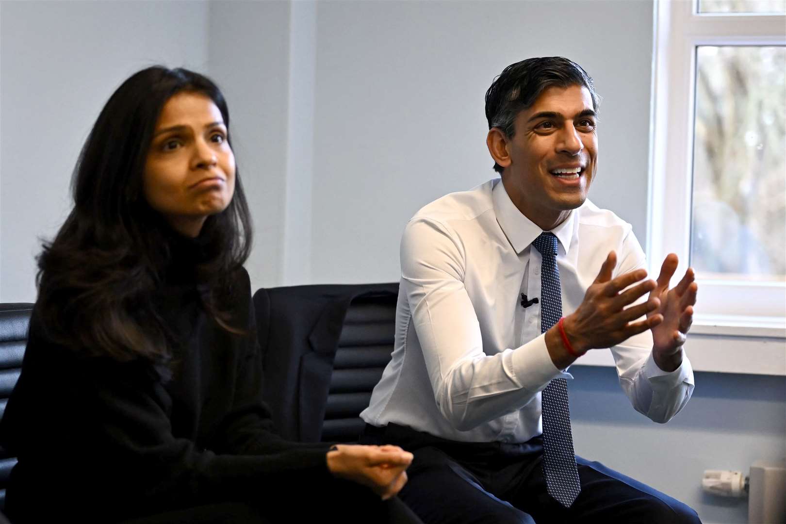 Prime Minister Rishi Sunak and his wife Akshata Murty (Ben Stansall/PA)