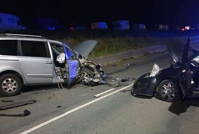 The scene of the car crash at Marine Parade on November 1