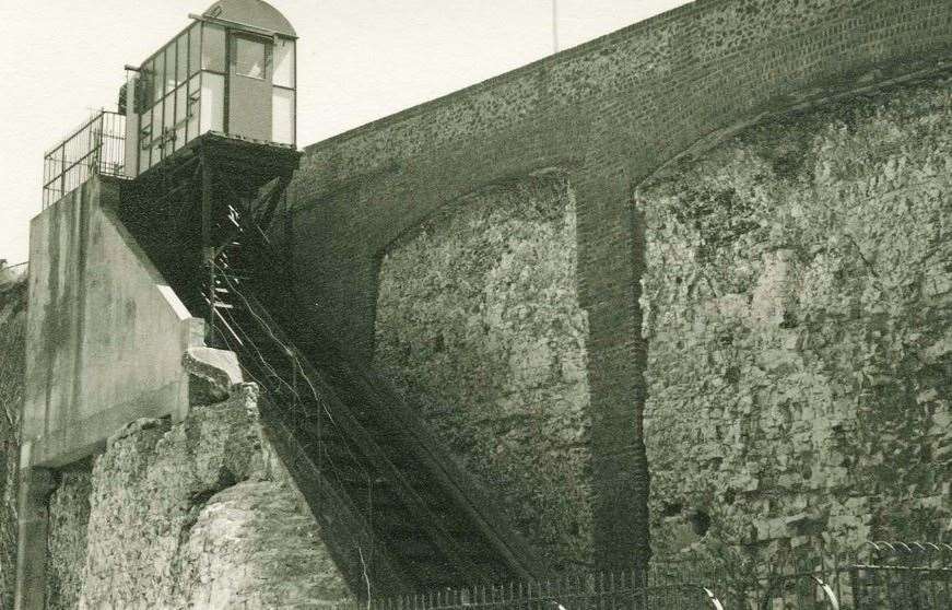 The lift in 1967 - once a key access point to the beach by the Lido. Picture: MargateLocalHistory.co.uk