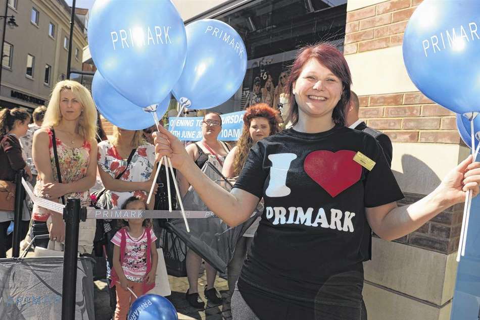 Kerry Timlin welcomes the shoppers.