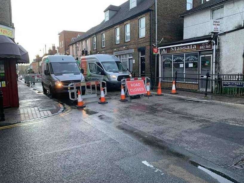 The A2 near Newington was shut last year following a gas leak