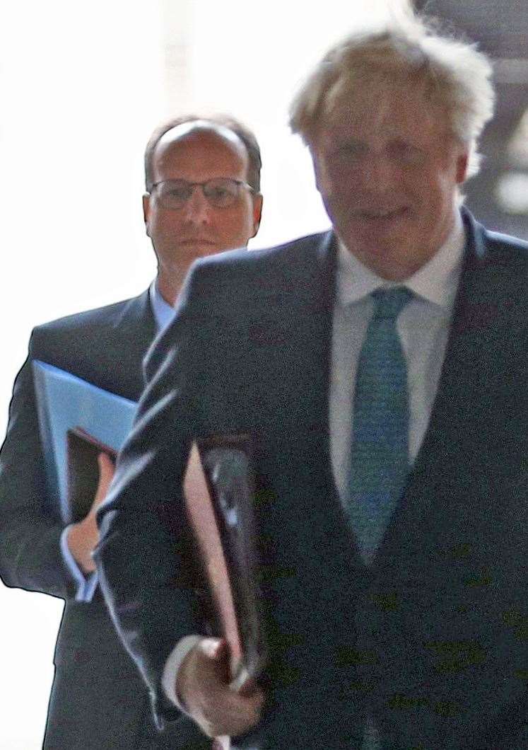 Martin Reynolds with Boris Johnson (Yui Mok/PA)