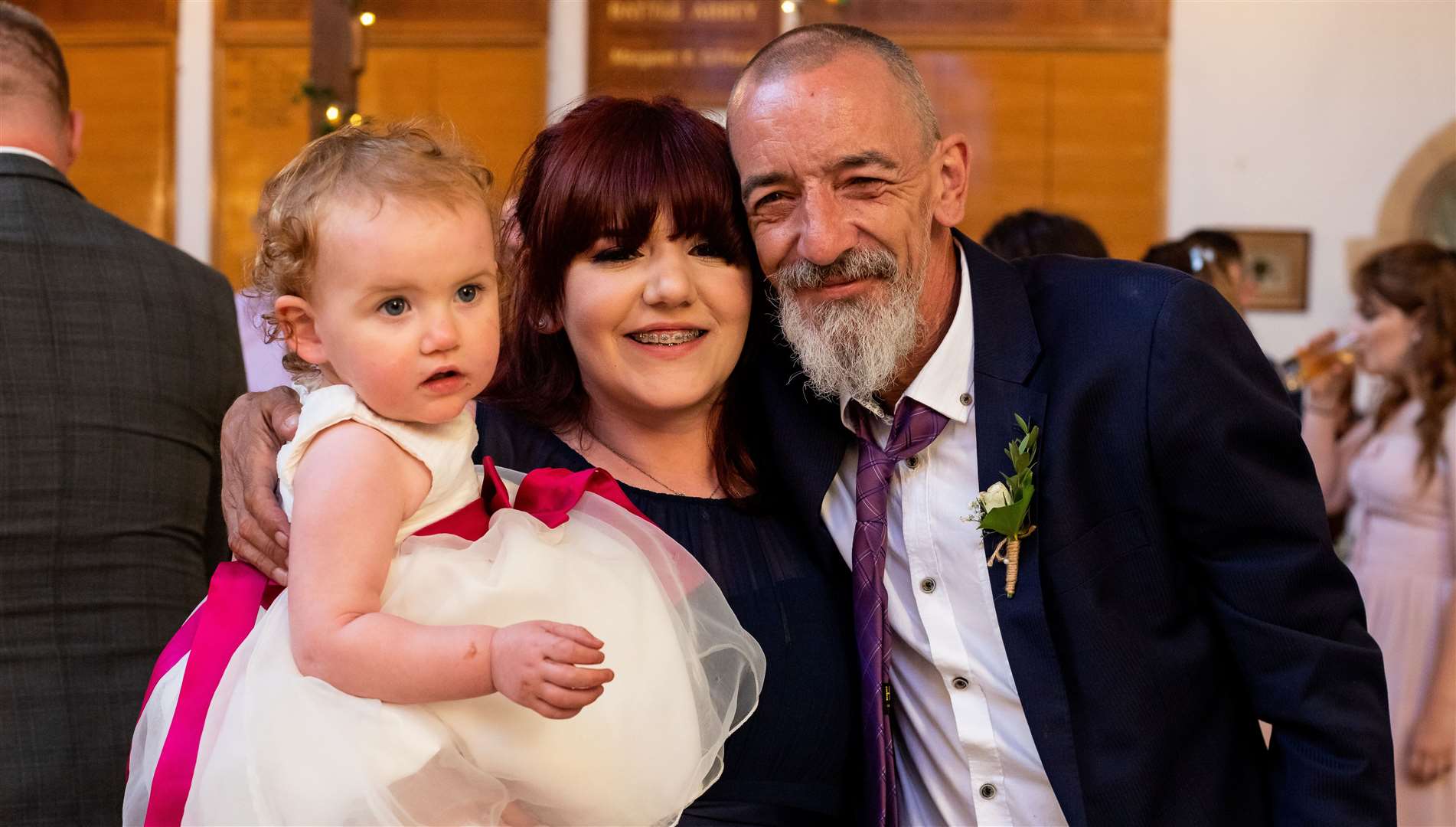 Wayne Woodgate with his family at a wedding. Picture: George Woodgate