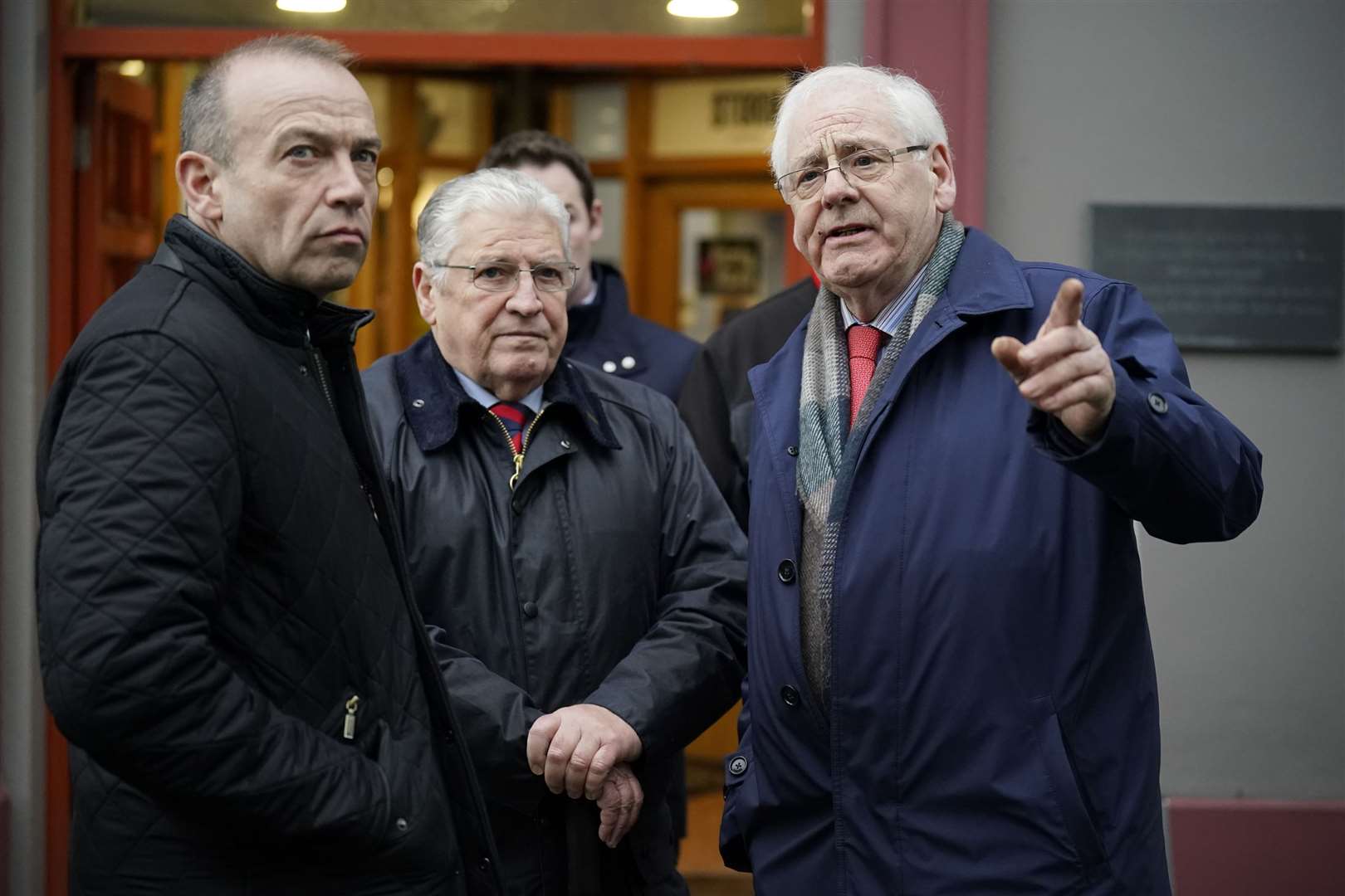 Chris Heaton-Harris with Stanley McCombe Michael Gallagher (Niall Carson/PA)