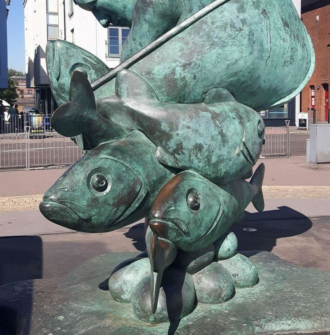 The copper finish of the proposed flats was inspired by this statue at the apron to Deal pier