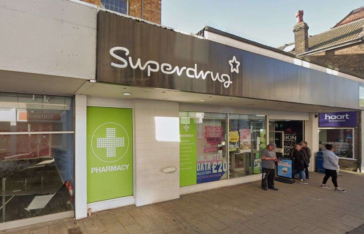 Superdrug in Sheerness was one of the shops targeted. Picture: Google Maps