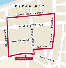 Herne Bay dispersal zone